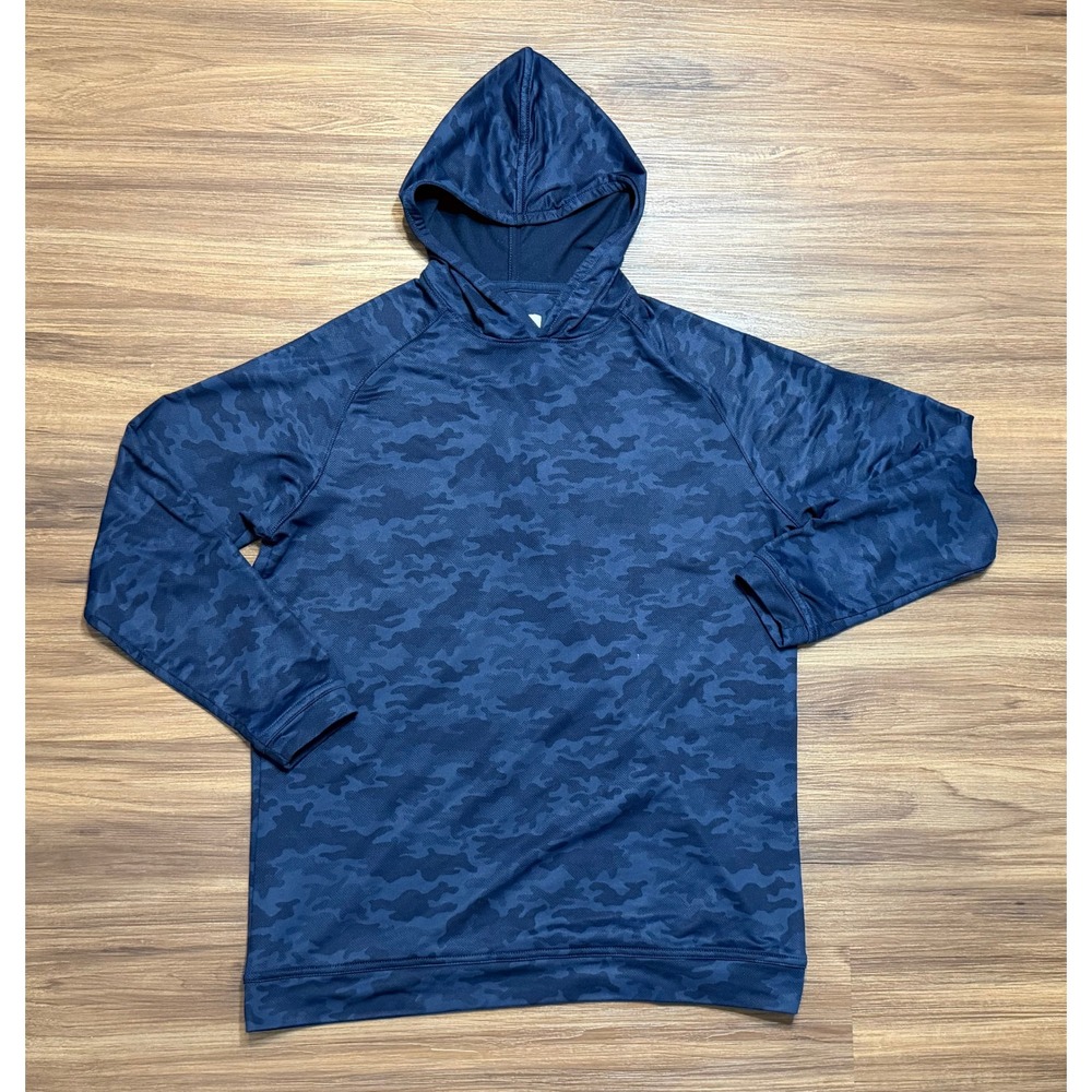 Peter Millar Kids Youth Navy Camo Pine Performance Hoodie YS23EK45A Size L/11-12